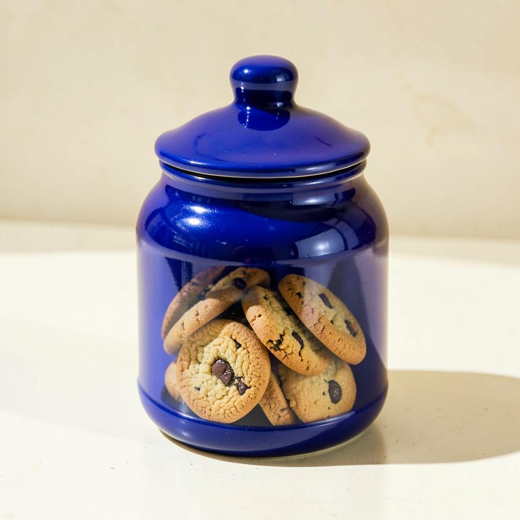 Blue storage jar