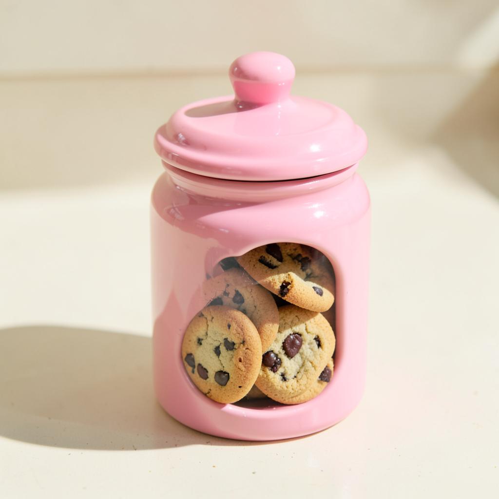 Pink storage jar