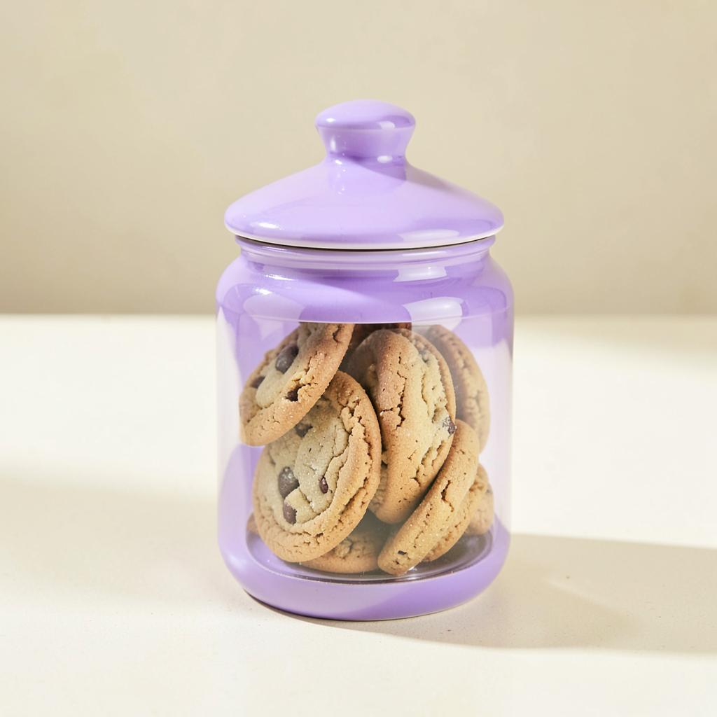 Purple storage jar