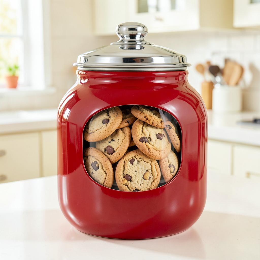 Red storage jar