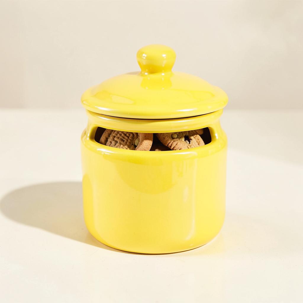Yellow storage jar